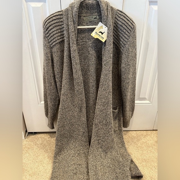 Peruvian Link Alpaca Collection California Largo long grey cardigan OSFM - Picture 3 of 3
